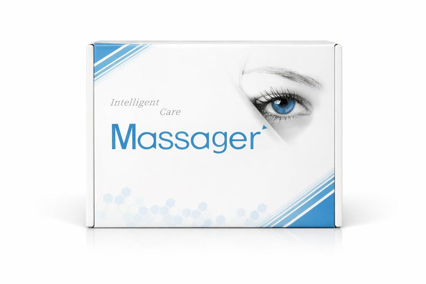 Eye Massager with Heat & Vibration | Electric Eye Care Massager for Dark Circles, Strain & Relaxation | Portable Foldable Massage Device for Home & Travel (white)