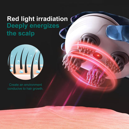 Smart Electric Head Scalp Massager with Soft Silicone Massage Claws, Rechargeable Hair Growth Device for Stress Relief, Portable Waterproof Scalp Care Massager