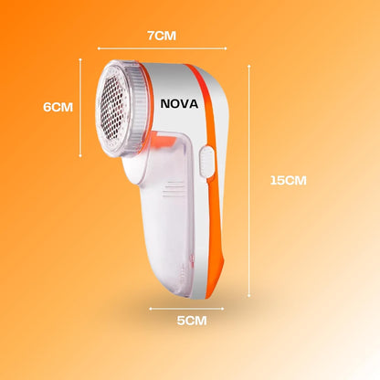 NOVA Portable Electric Lint Remover for Clothes | Fabric Shaver & Fuzz Remover | 3-Blade Powerful Motor | Reusable Sweater Defuzzer | AC Plug & Play